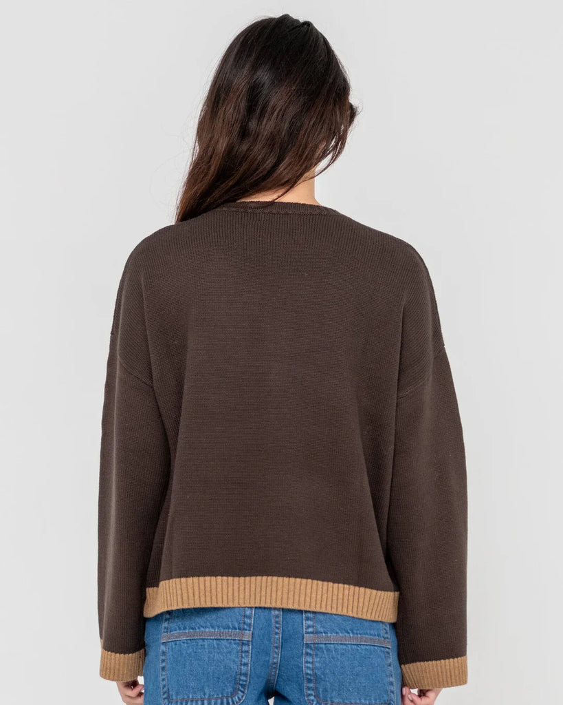 Rusty Rider Relaxed Crew Knit - Java