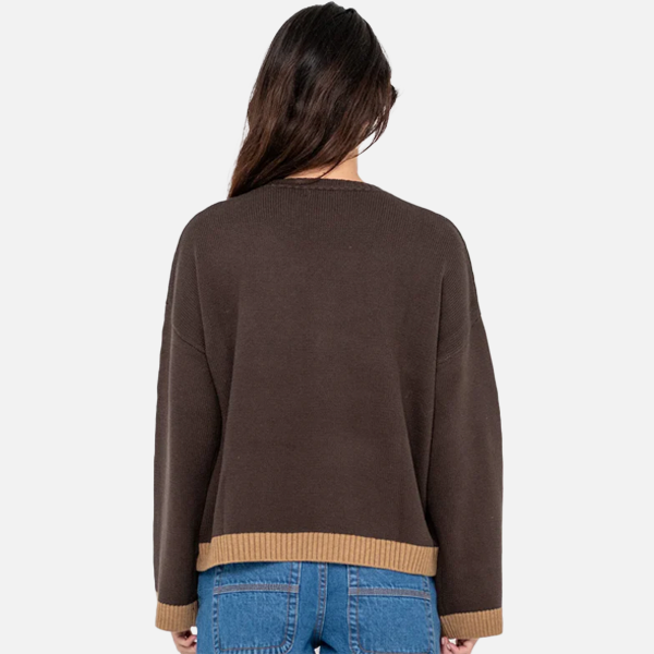 Rusty Rider Relaxed Crew Knit - Java
