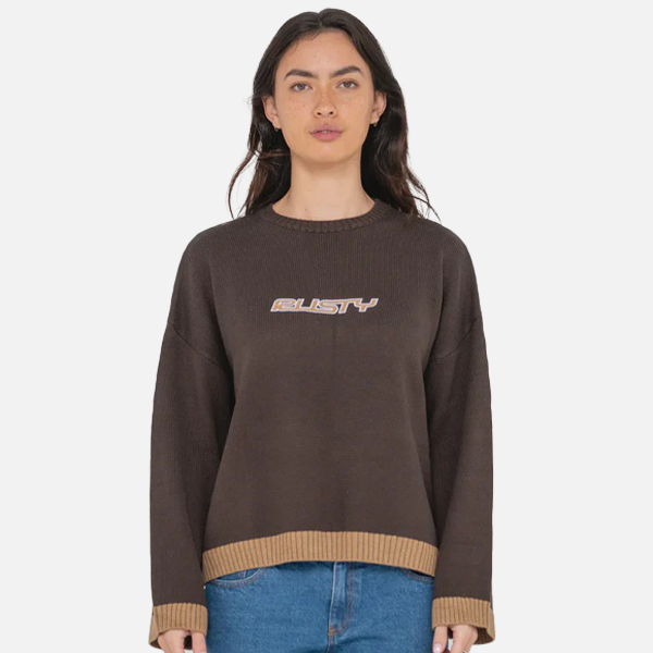 Rusty Rider Relaxed Crew Knit - Java