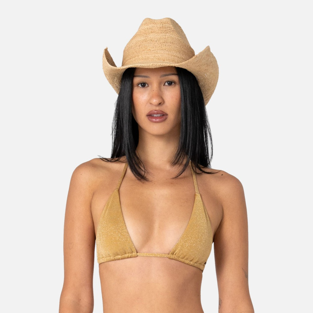 Rusty Ryder Cowboy Straw Hat - Natural - view 3 | Propaganda Streetwear & Skate