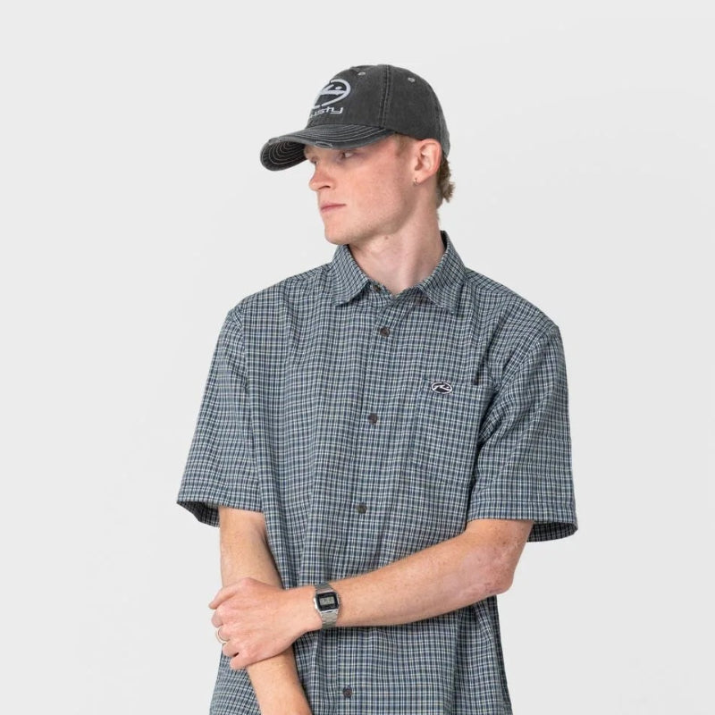 Rusty Split Seam Dad Cap - Washed Black
