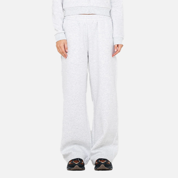 Rusty Trailer Trash Wide Leg Track Pant - Ecru Marle