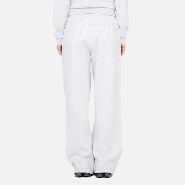 Rusty Trailer Trash Wide Leg Track Pant - Ecru Marle