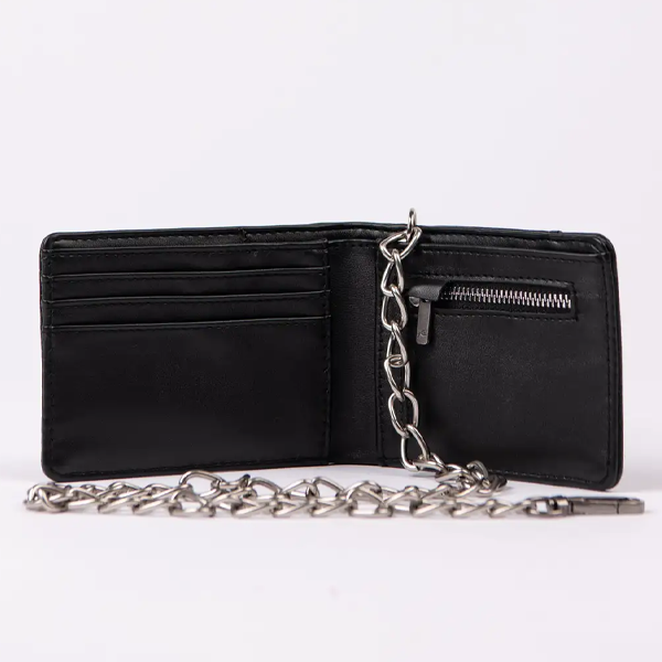 Rusty Warp Speed Chain Wallet - Black