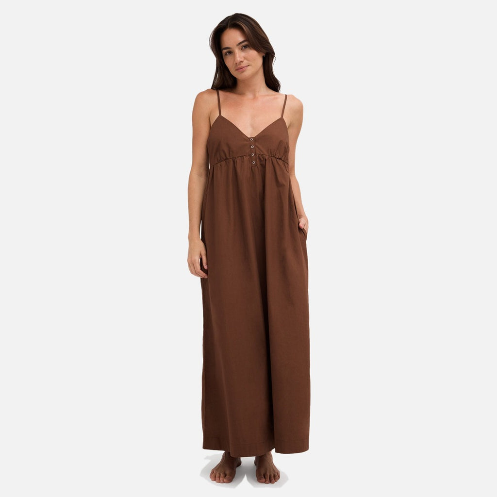 RVCA Cadence Maxi Dress - Chocolate | Propaganda Streetwear & Skate