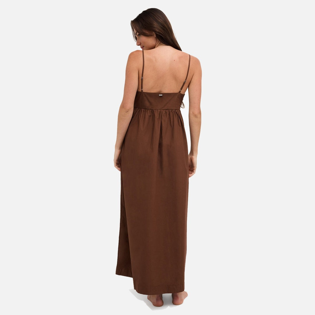 RVCA Cadence Maxi Dress - Chocolate - view 2 | Propaganda Streetwear & Skate