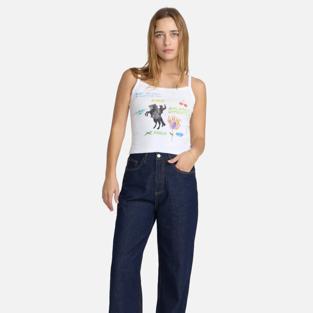 RVCA Dani Miller Strappy Tank - White