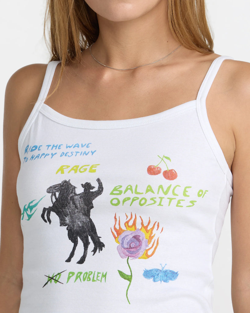 RVCA Dani Miller Strappy Tank - White