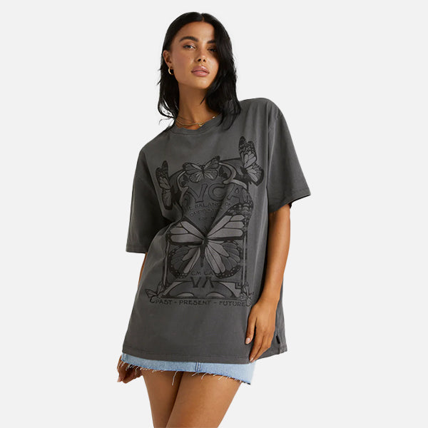 RVCA Monarch Relaxed Tee - Washed Black