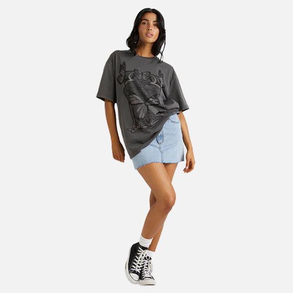 RVCA Monarch Relaxed Tee - Washed Black