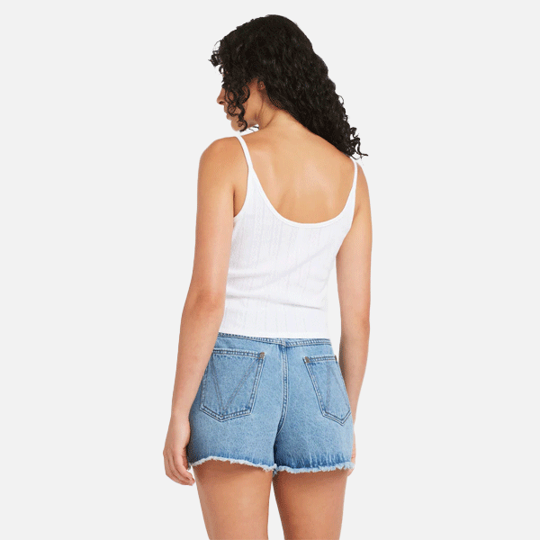 RVCA Pointelle Tank - White