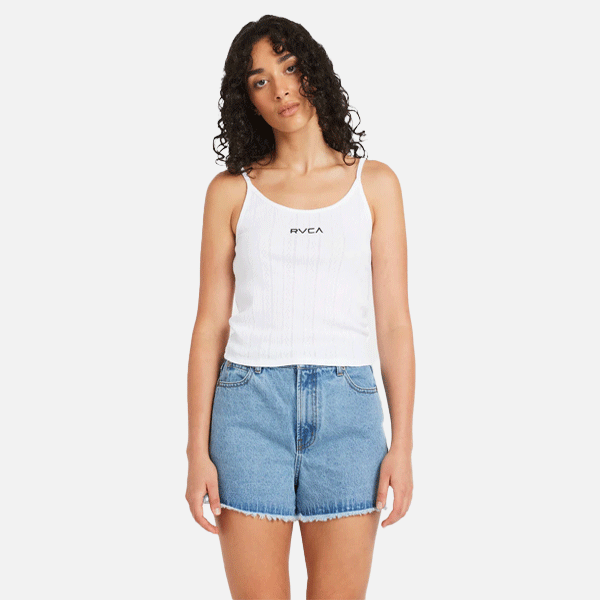 RVCA Pointelle Tank - White