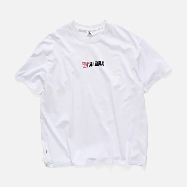 S-Double S Cube Mid Block Tee - White