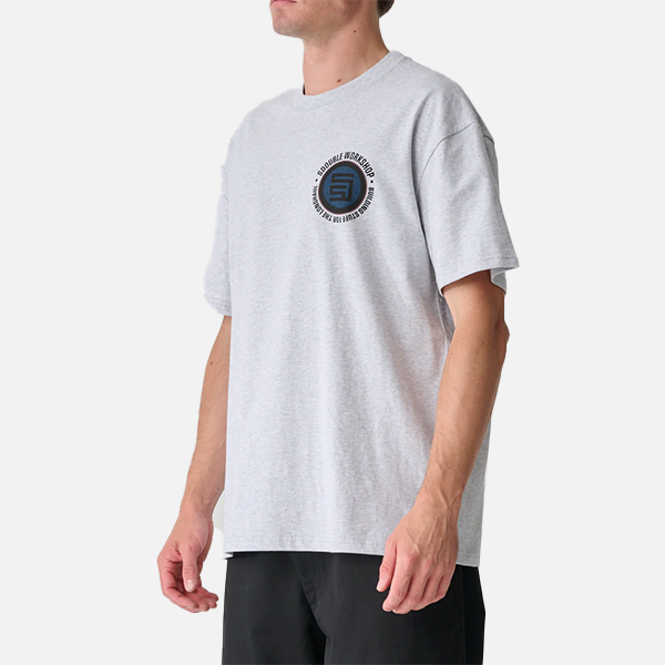 S-Double Workshop Dot Tee - Ash Heather