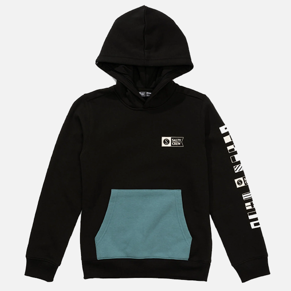 Salty Crew Boys Alpha Colour Block Hood - Black