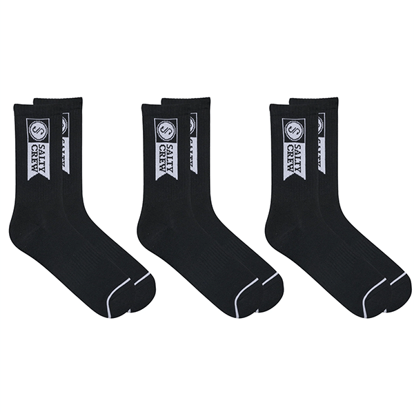 Salty Crew Alpha Sock 3PK - Black