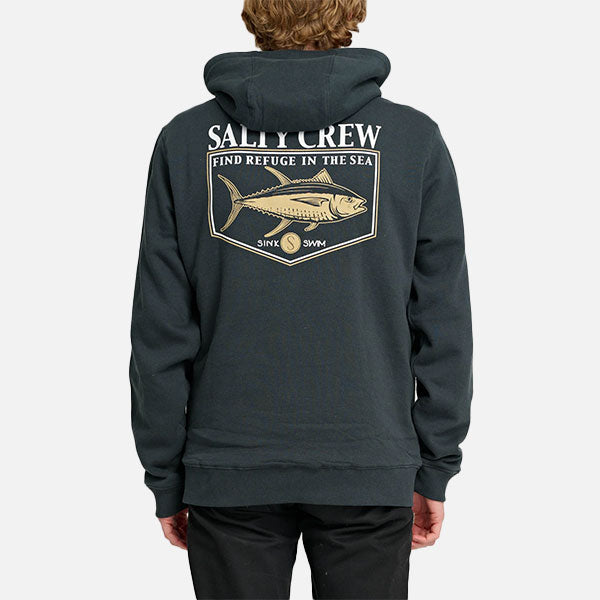 Salty Crew Angler Sherpa Zip Fleece - Coal/Black