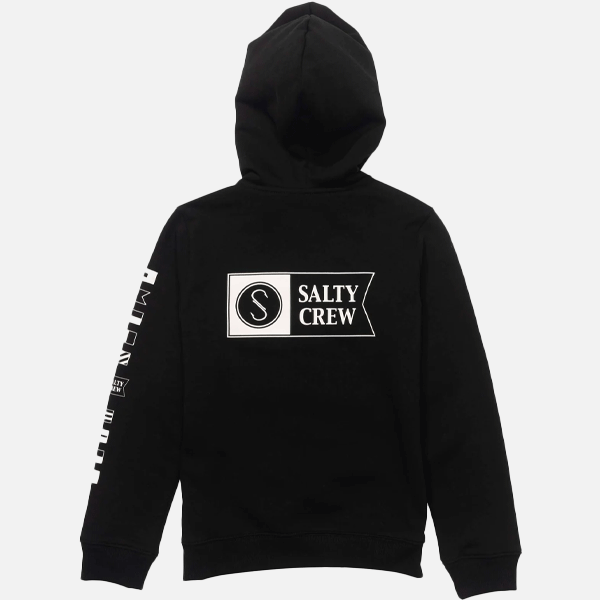 Salty Crew Alpha Colour Black Boys Fleece - Grey/Black