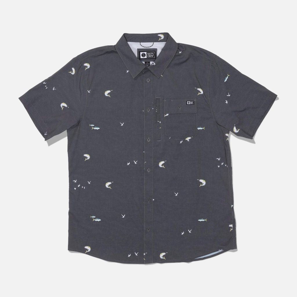 Salty Crew Flagship UV Button Up Shirt - Dark Grey | Propaganda Streetwear & Skate
