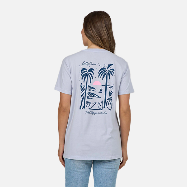 Salty Crew Geo Palm B.F Tee - Fog