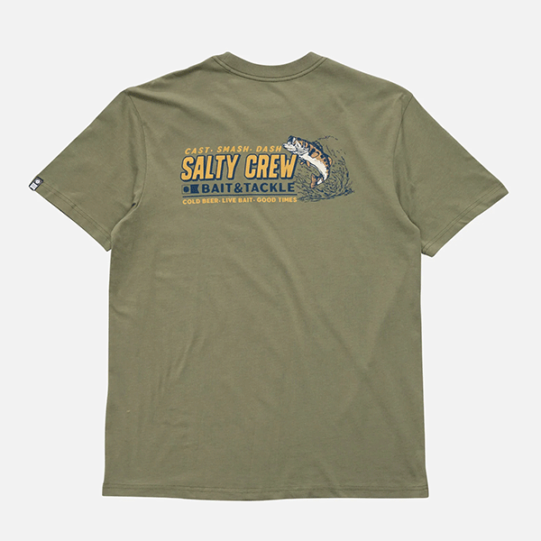 Salty Crew Live Bait Premium SS Tee - Dusty Olive