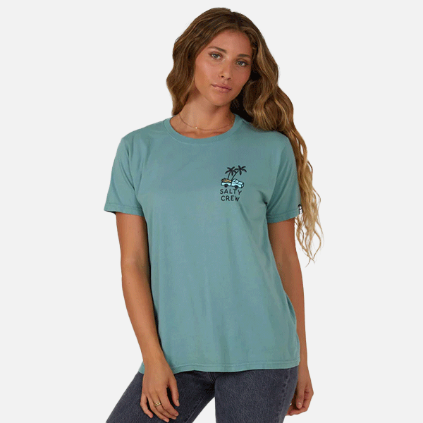 Salty Crew Lookout Boyfriend Tee - Sage