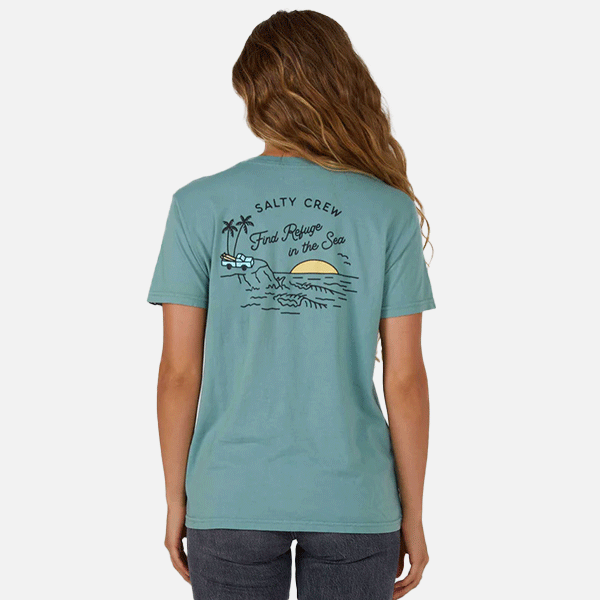 Salty Crew Lookout Boyfriend Tee - Sage