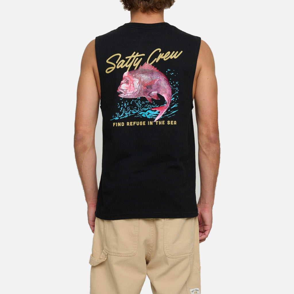Salty Crew Snapper Muscle Tank - Black | Propaganda Streetwear & Skate