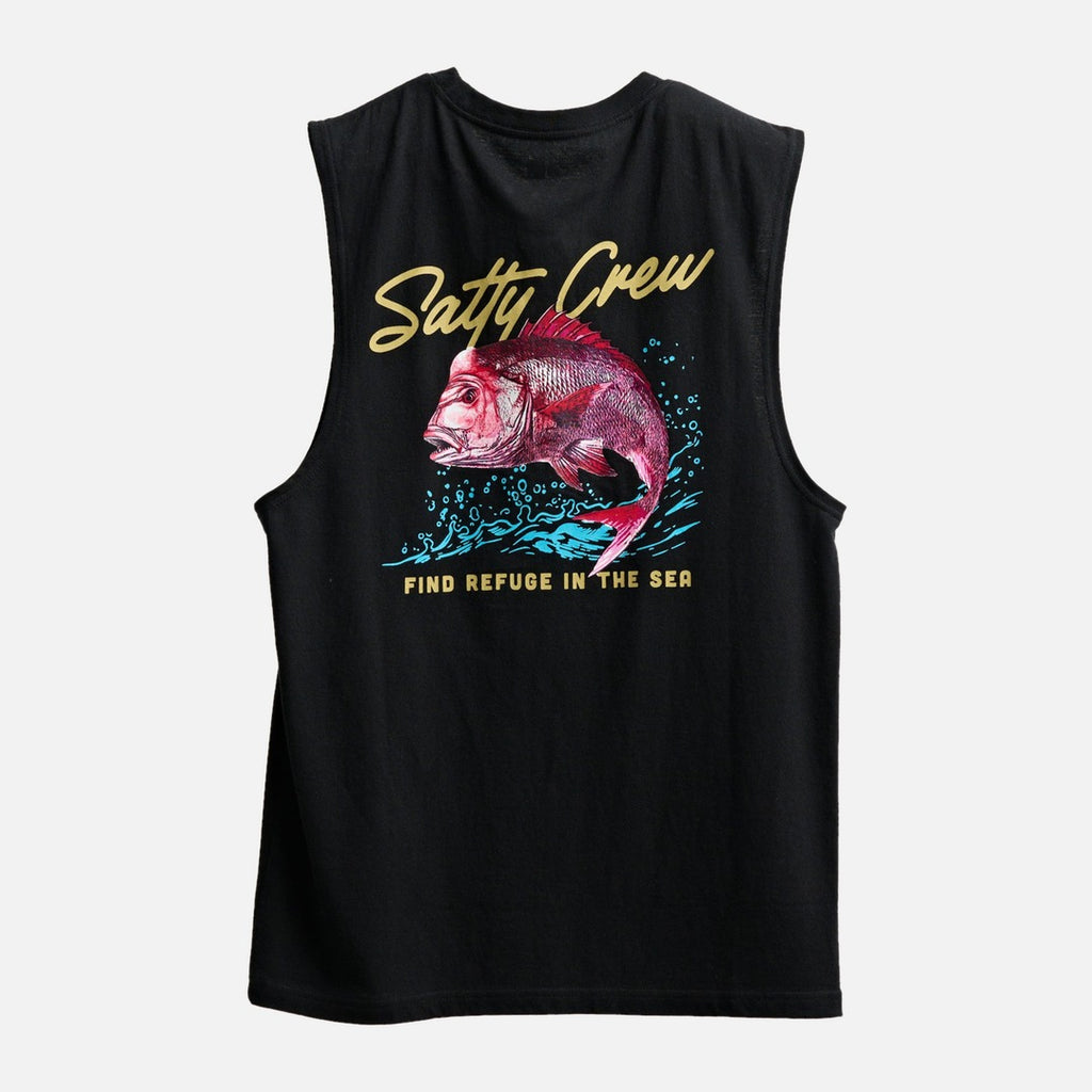 Salty Crew Snapper Muscle Tank - Black - view 3 | Propaganda Streetwear & Skate