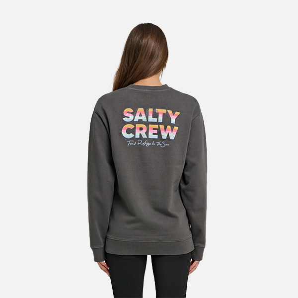 Salty Crew Summer Time Boyfriend Crew - Faded Black