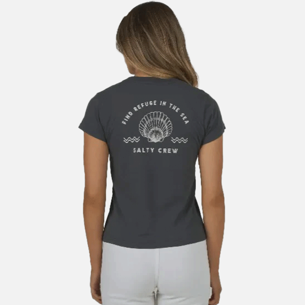 Salty Crew Sunrise Shell Modern Tee - Charcoal