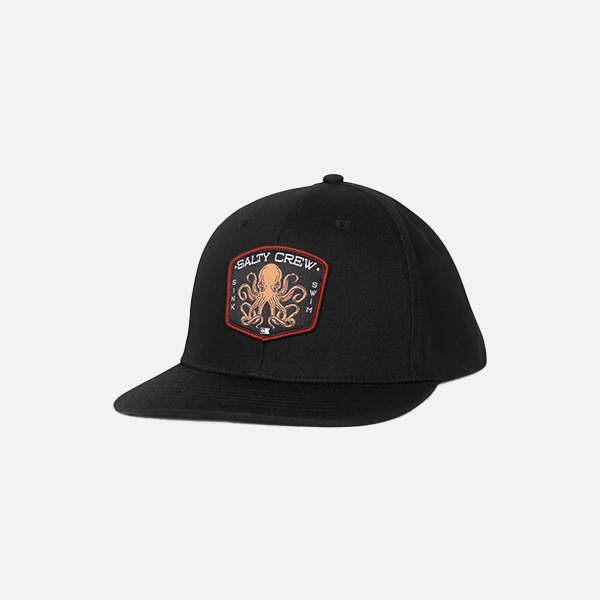 Salty Crew Tako Club Boys Snapback Cap - Black