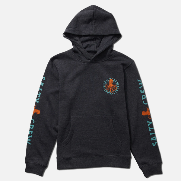Salty Crew Boys Tentacles Fleece Hood - Navy Heather