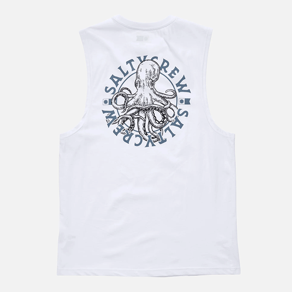 Salty Crew Tentacles Muscle Tank - White