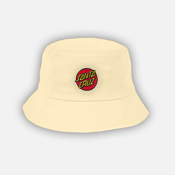 Santa Cruz Classic Dot Patch Bucket Hat - Natural