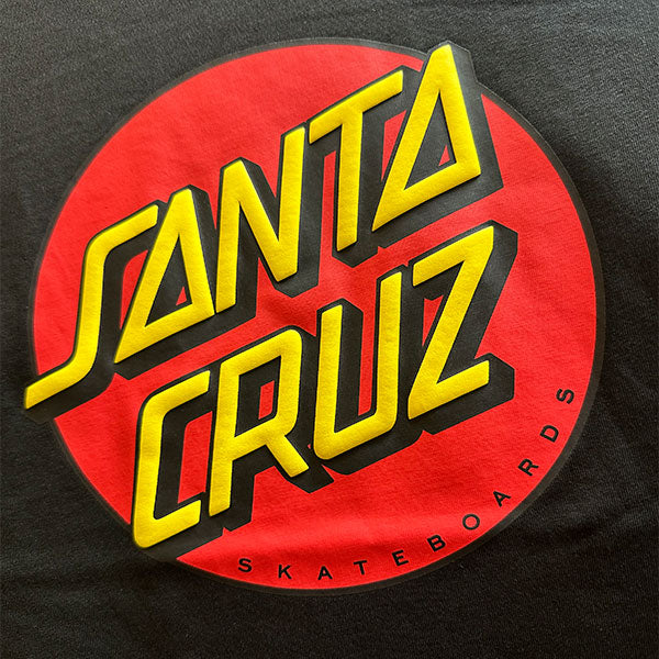 Santa Cruz Classic Dot Puff Front Tee - Black
