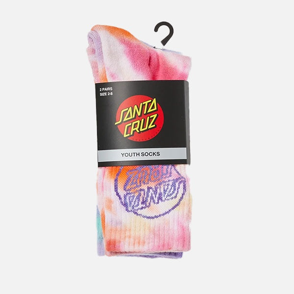 Santa Cruz Girls Opus Dot Tie Dye Sock 2 pack - Multi