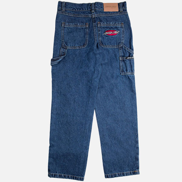 Santa Cruz Youth Oval Strip Carpenter Jean - Washed Indigo