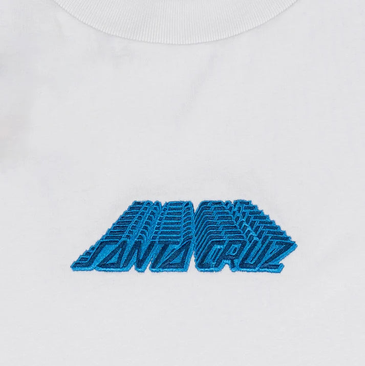 Blue Santa Cruz logo on a white background