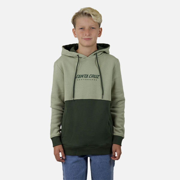 Santa Cruz Youth Solid Strip Contrast Hood - Light Green