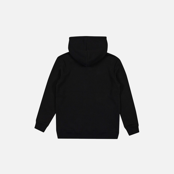 Black hoodie on a light gray background