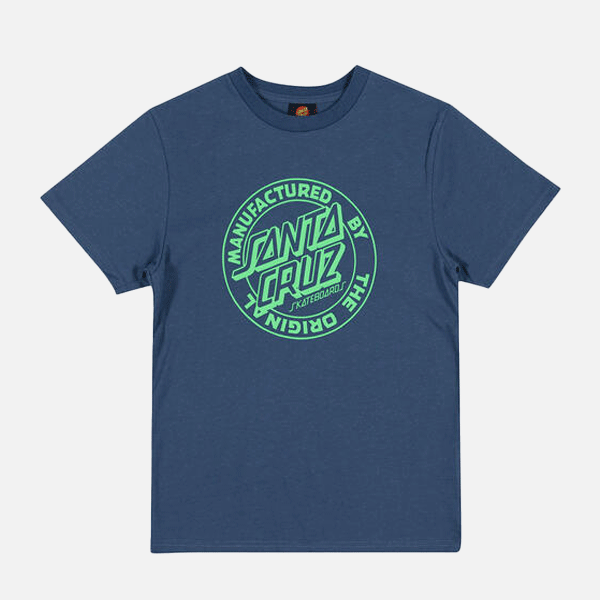Santa Cruz Youth MFG Dot Tee - Dark Blue