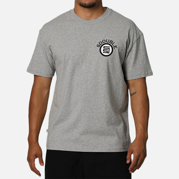 S-Double Arch Dot Tee - Grey Heather