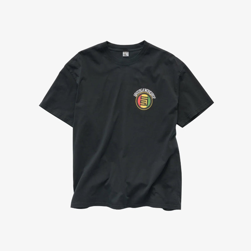 S-Double Quiet Dot Tee - Overdye Black