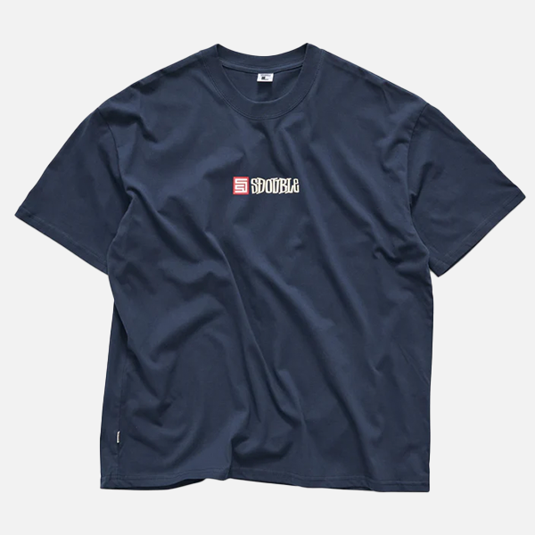 S-Double S Cube Mid Block Tee - Navy
