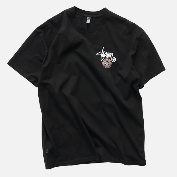 S-Double Tack Dot SS Tee - Washed Black