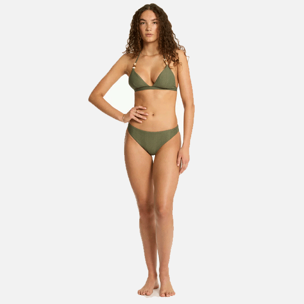 Sea Level Caracus Tri Halter Top - Khaki