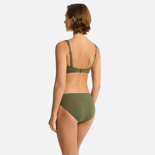 Sea Level Mid Bikini Pant - Khaki