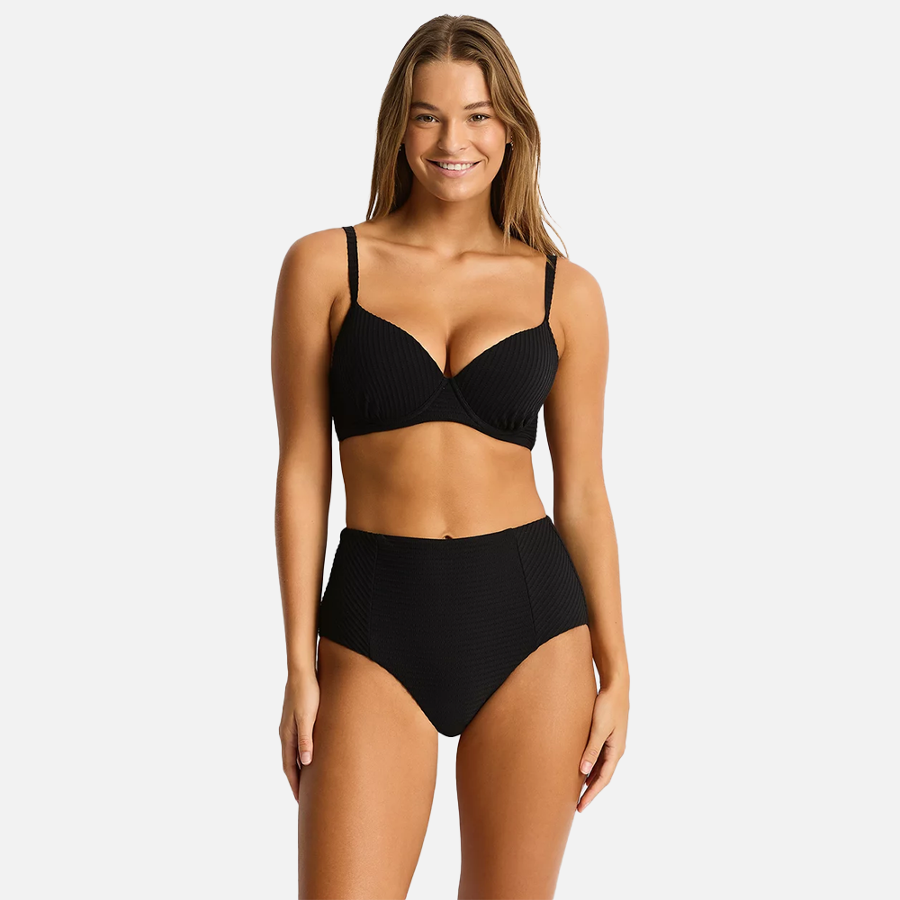 Sea Level Spinnaker Moulded Underwire Bra - Black
