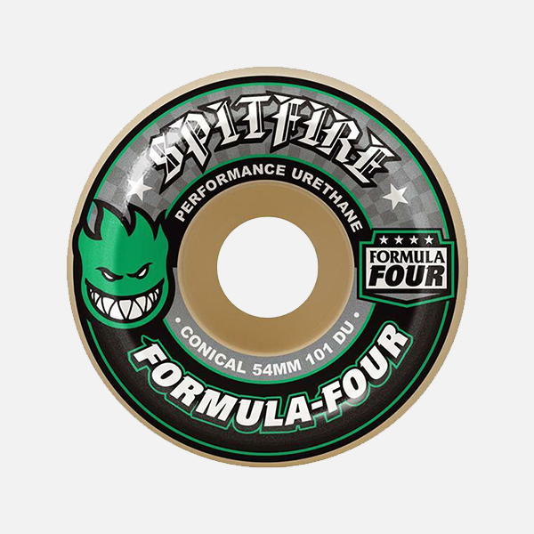 Spitfire Wheels F4 101D Conical Green Print - 54mm